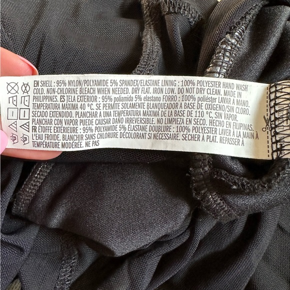 Forever 21 Black Mesh Bodysuit - Size Medium - Picture 6 of 6